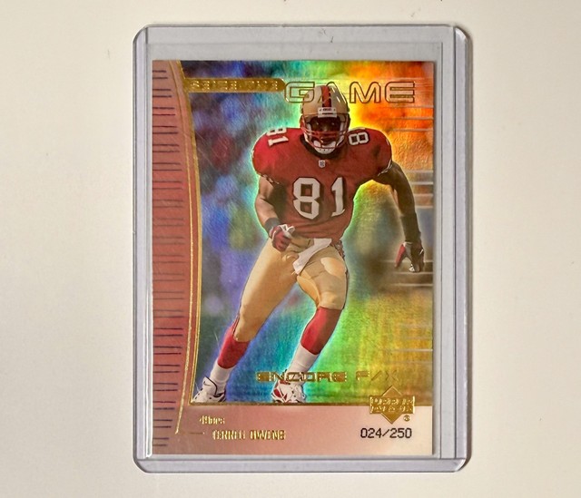1999 Terrell Owens Upper Deck Encore Seize the Game F/X Gold #SG12 /250