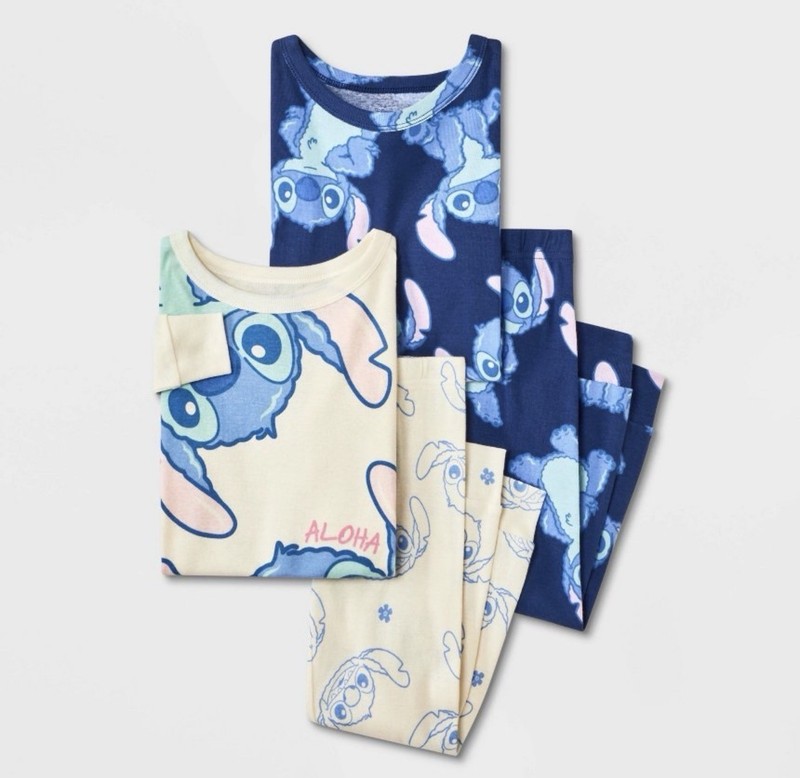 NWT Stitch Girls 4T Pajama Long Sleeve and Pants Set 🌺 Disney Lilo and Stitch  
