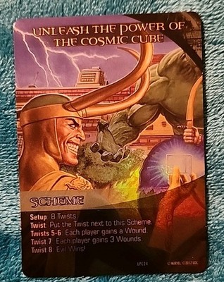 Marvel Legendary Unleash the Power of the Cosmic Cube Scheme Foil Promo Card