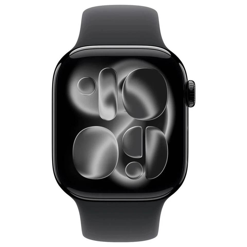 Apple Watch Series 11 GPS 42 mm Aluminiumgehäuse Sport Band Schwarz S/M - Bild 2 von 4