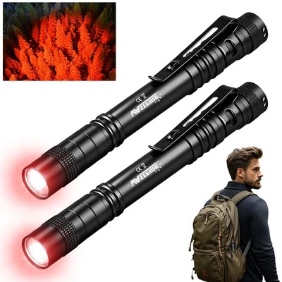 MARKENLOS Linterna LED de luz roja 670nM contra el deterioro de la visión antorcha roja
