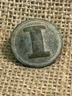 Excellent Dug Civil War CS Confederate Solid Cast I Infantry Button Dalton Ga