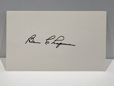 Ben Chapman Signed Autographed 3x5 Index Card 1930 Debut (d.1993)