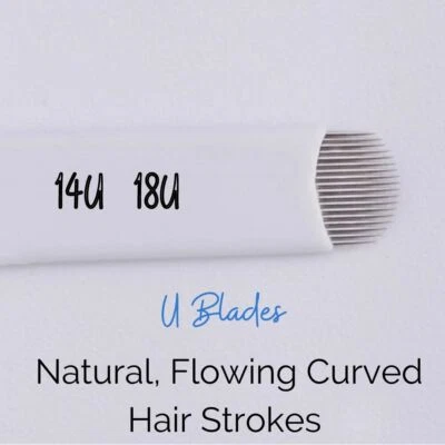 BIOMASER 18U 14U Curved Microblade Needle - UK Dispatch Disposable Sterile Microblading