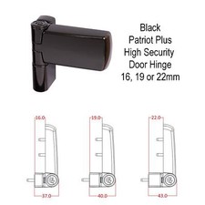 UPVC Door Flag Hinge Trojan Patriot Plus High Security 3D Adjustable PAS24