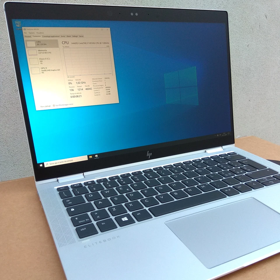 HP EliteBook X360 1030 G3 · i7-8550U · 16GB · 256GB, foto 1 di 5