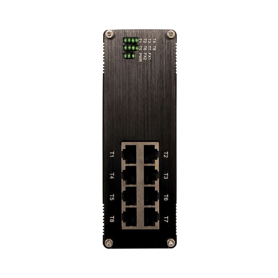 8 Port 10/100 BASE-T PoE Unmanaged Industrial Switch 48VDC - Image 2 of 4