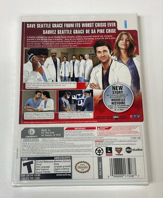 Grey's Anatomy The Video Game (Nintendo Wii: 2009)