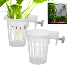 2pcs Aquarium Plant Cup Aquarium Plant Holder Pot Basket Planter With Holes