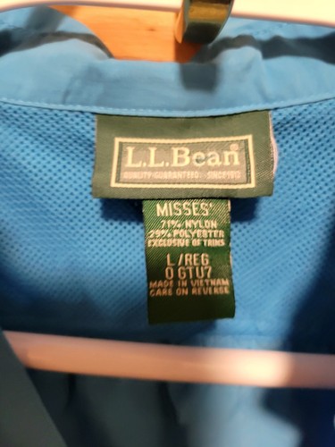 L. L. Bean Vented Dress Size Large Cinch Waist V Neck Blue - Picture 5 of 15