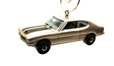 1970 Ford Capri Christmas Ornament 1:64 Silver