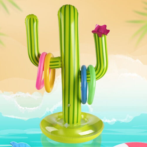 Schwimmbecken Aufblasbares Kaktus-Ring-Wurfspiel-Set Schwimmendes Spielzeug - Bild 1 von 9