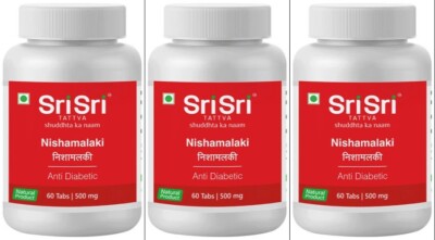 Sri Sri Tattva Nishamalaki 60 tablets, 500mg (Pack of 3) Herbal Ayurvedic
