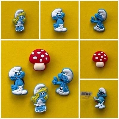 Schuhstecker/Shoe Charms/Pin/Set für SCHLÜMPFE/SCHLUMPF/SCHLUMPFINE* Fans/PILZ