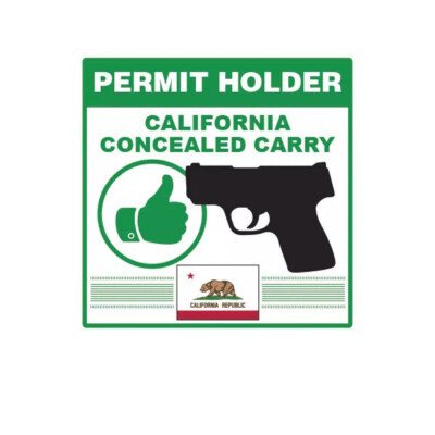 California Concealed Carry Permit Holder Sticker | eBay