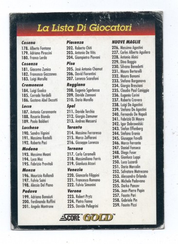 CARDS SCORE GOLD 1993 SCEGLI DALLA LISTA - Picture 4 of 172