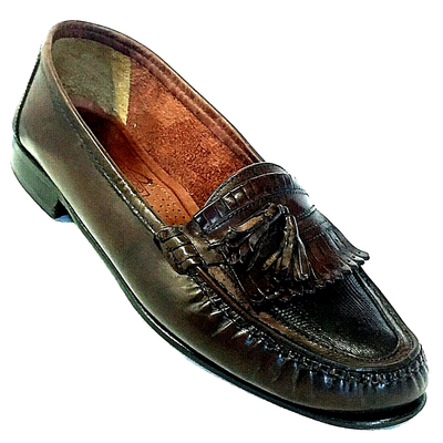 Giorgio Brutini Shoe 9.5 D Lizard Kiltie Tassel Loafer Le Glove Brown SlipOn Men Giorgio Brutini Mens Leather Loafers size 9.5 | Mercari main image 3