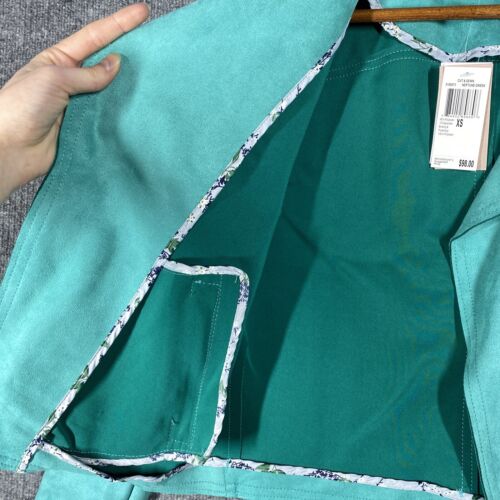 Philosophy Republic Clothing Jacket Faux Suede Size XS Turquoise Open Front NWT! - Picture 4 of 17