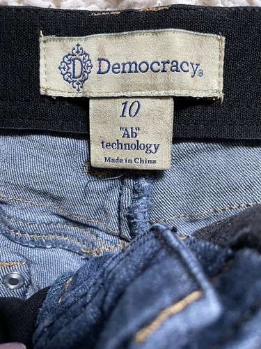 Democracy Womens Blue Jeans Ab Technology Size 10 Dark Wash Cropped Pockets- 27 - Picture 5 of 10