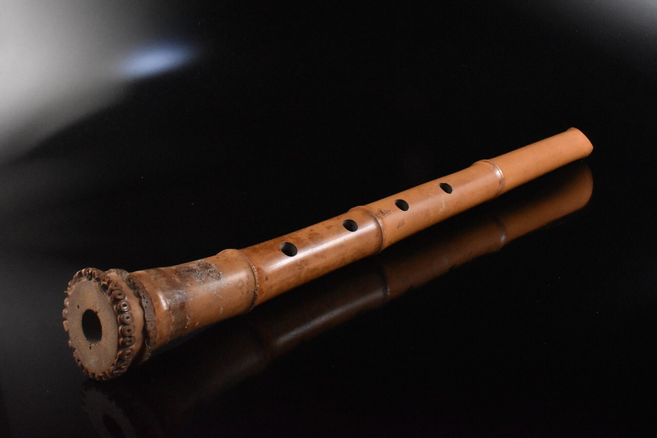 D2143 Japanese Wooden SHAKUHACHI/fiveholed bamboo flute called