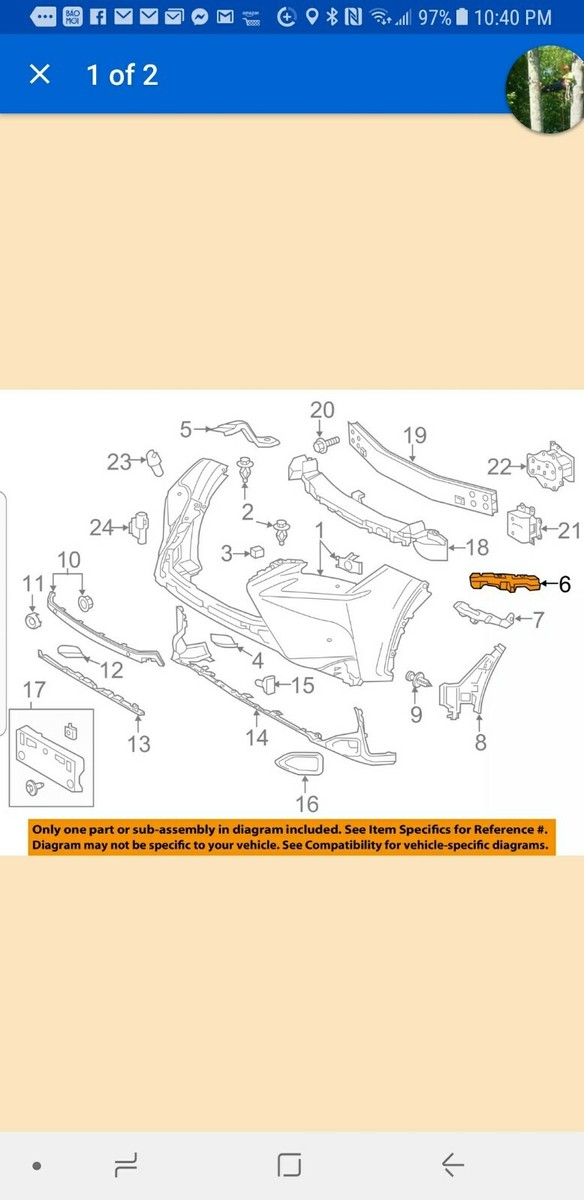 C6 Lexus TOYOTA OEM 15-17 NX200t Front Bumper-Lower Bracket Left