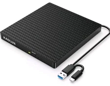 Kadlun External DVD CD Drive USB 3.0 USB C High Speed Plug and Play