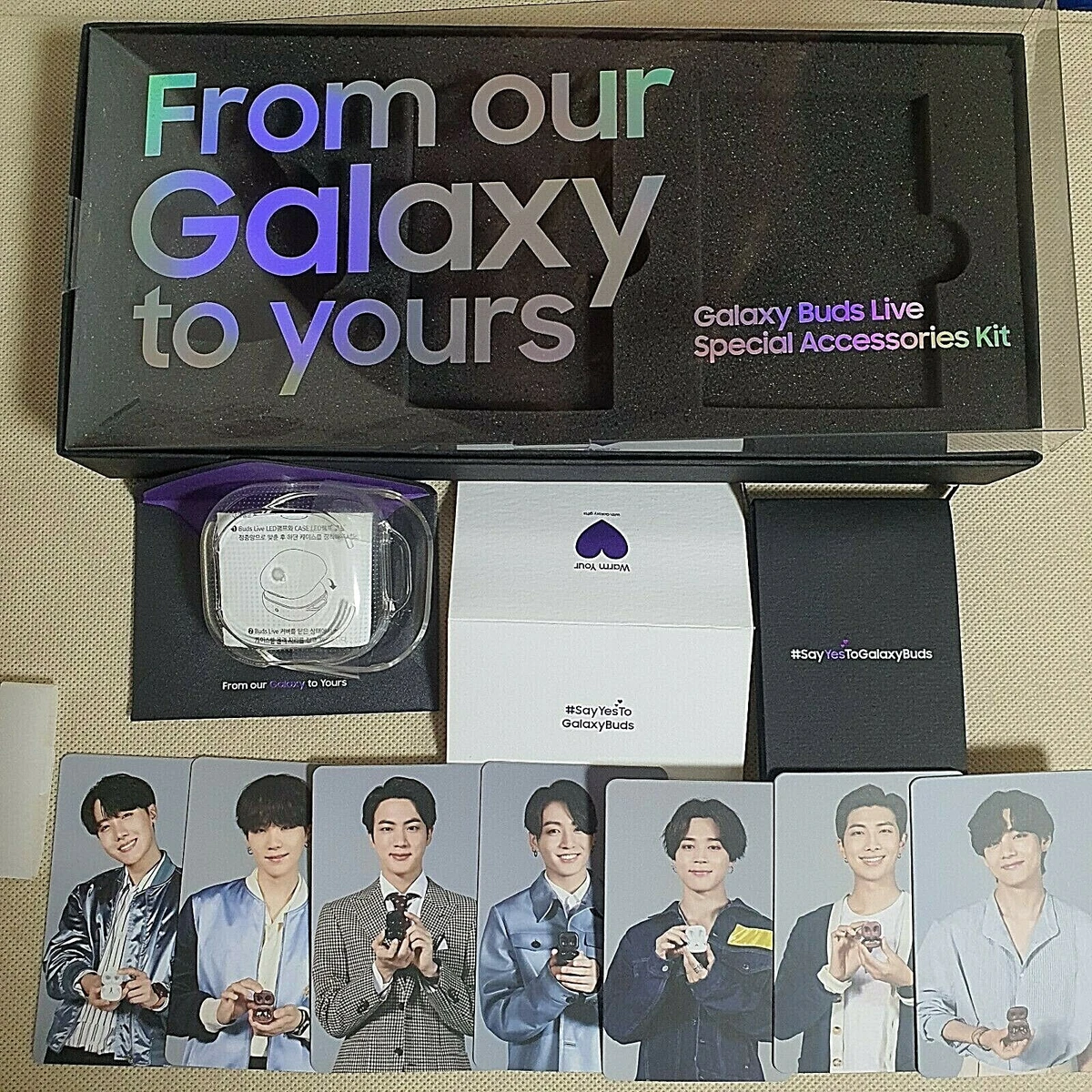 [BTS] Official Samsung Galaxy Buds Live Special Accessories Kit  (Photocard,Case)