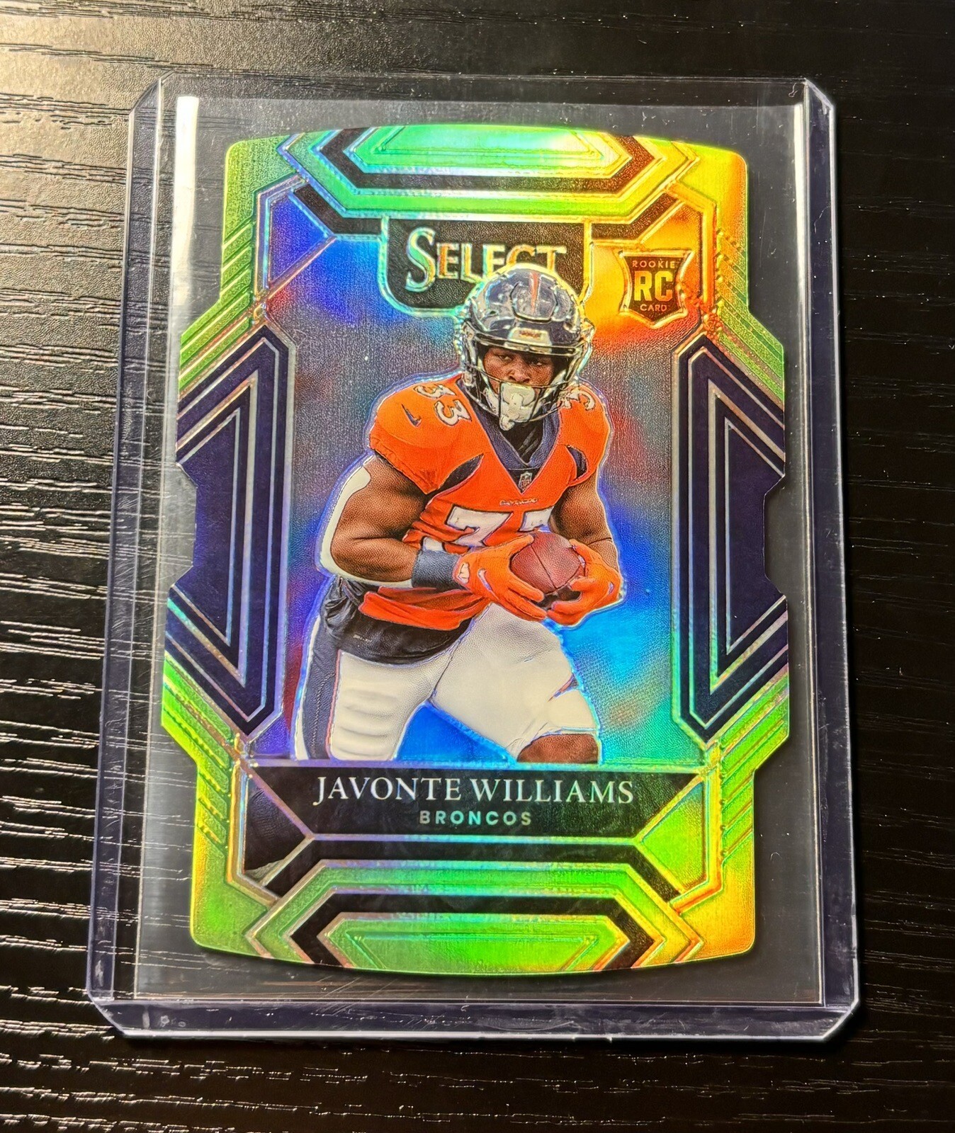 Javonte Williams 2021 Select Neon Green Prizm Die Cut Rookie /349 Broncos #257