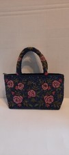 Vintage 1990s Floral Beaded Bag Purse With Allover Colorful Beads Used