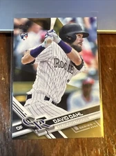 David Dahl 2017 Topps Gold Rookie Card RC #306 Colorado Rockies /2017