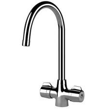 Franke Smart Pro Chrome Kitchen Tap Cruciform Handles J Swivel Spout