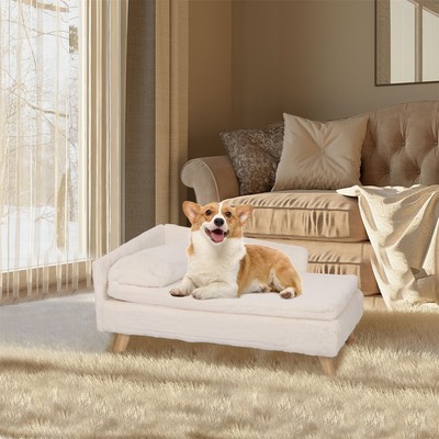 Elevated Pet Bed with Cozy Waterproof Pad Animal Pet Stool Sofa Small Dog Cats