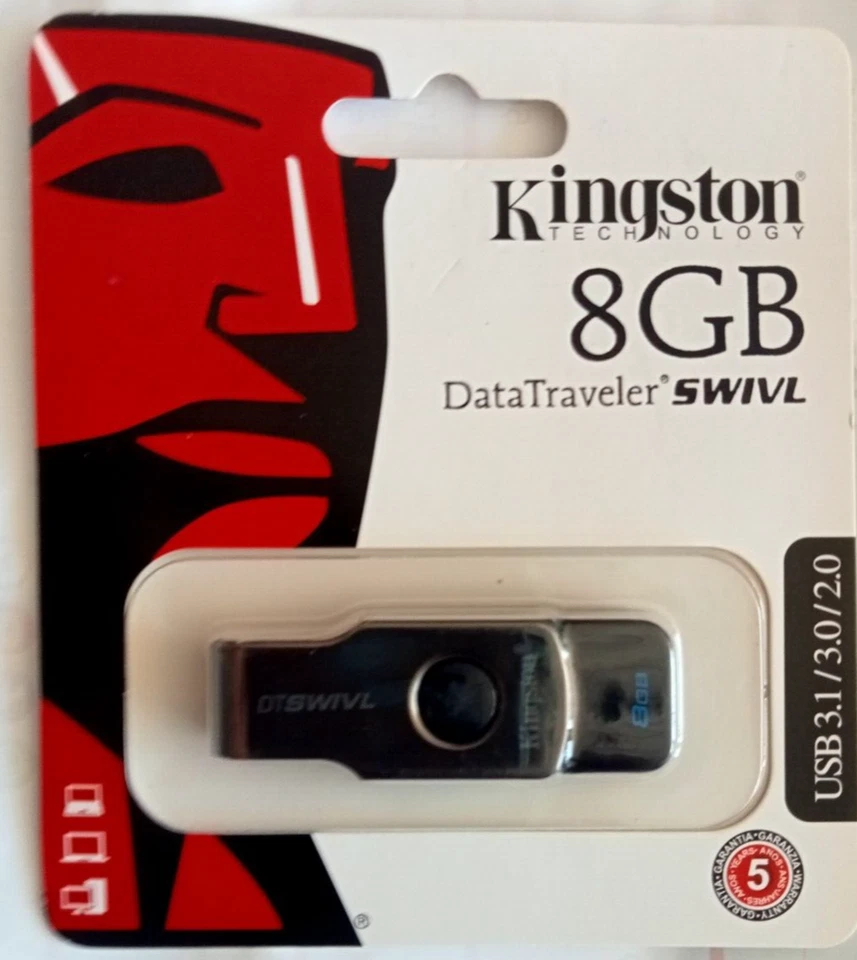Kingston USB PENDRIVE DATA TRAVELER  USB 3.1/3.0/2.0.    8GB - Image 3 of 4