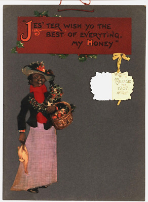 JES'TER WISH YO THE BEST OF EVERYTING, Brundage, calendar 1907 Raphael Tuck 131