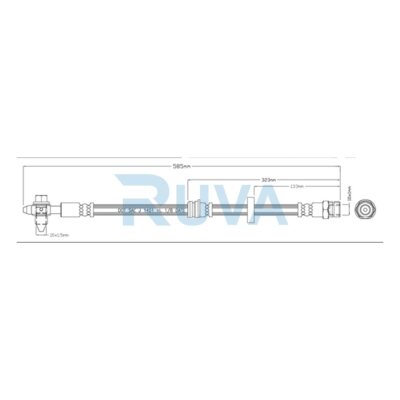 Fits Seat Alhambra VW Sharan 1.4 1.8 2.0 TDi Ruva Front Brake Hose 7N0611701