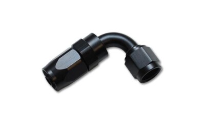 VIBRANT #21912 BLACK FITTING HOSE END 90 DEGREE -12 AN FEMALE THREADS ALUM. wps
