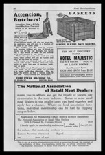 1929 National Association Of Retail Meat Dealers Membership Application Print Ad