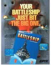 1988 Epyx Battleship Computer Video Game Vintage Ad #1