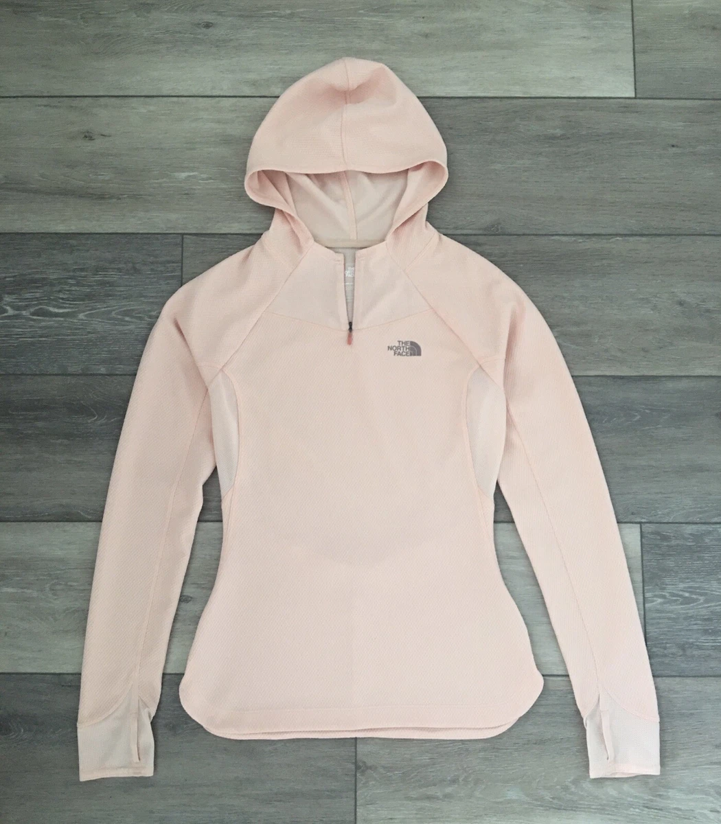 Peach north face hoodie hot sale