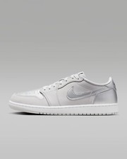Size 10.5 - Air Jordan 1 Retro OG Low Metallic Silver for sale