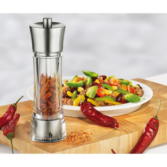Zassenhaus "aachen" Chilli Mill in Acrylic and Stainless Steel 18cm for sale online eBay