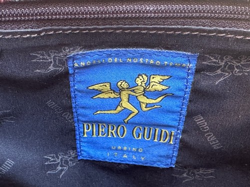 Piero Guidi Shoulder Hand Bag Brown Leather Purse Made In Italy Vintage Angels - Picture 19 of 24