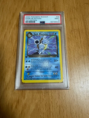 PSA 9 Pokemon Dark Blastoise Team Rocket 1st Edition NON Holo Rare #20