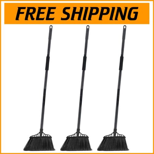 All-Black 3-Pack Industrial Broom - Indoor & Outdoor Cleaning Tool