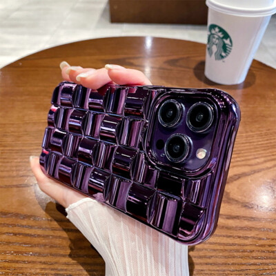 Luxury 3D Rhombus Shockproof Hard Case For iPhone 14 Pro Max 13 12 11 XS Max 8 7