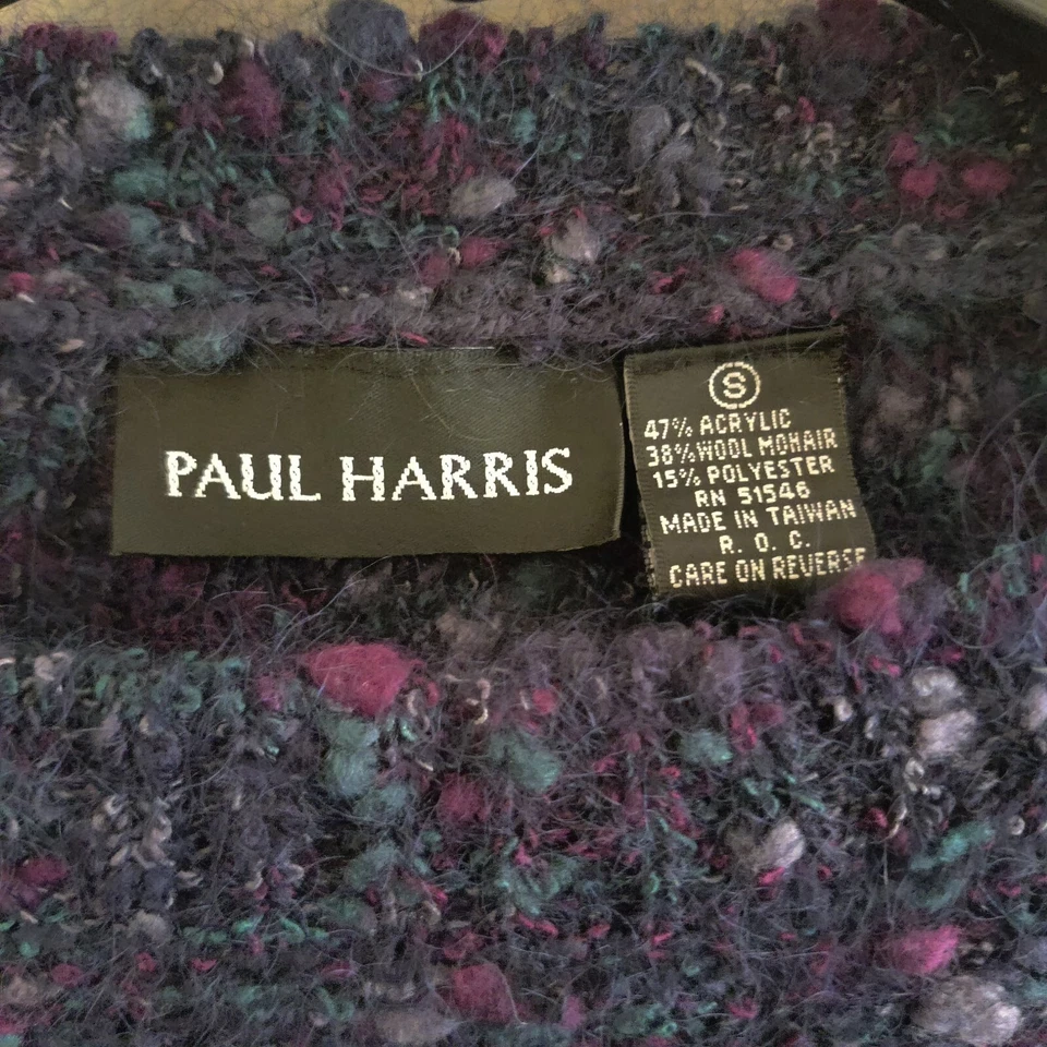 Suéter vintage Paul Harris mezcla de lana mohair para mujer talla S (multicolor) Foto 3 de 4