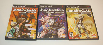 Sony PS2 Dot .Hack GU Vol. 1 Rebirth Vol. 2 Reminisce Vol. 3 Redemption - Set