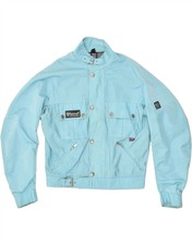 Belstaff Womens Bomber Jacket Eu 44 Xl Turquoise Nylon Bj66