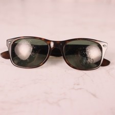 Ray-Ban New Wayfarer Sunglass FRAMES ONLY-RB2132-55-18 Brown Tortoise PreOwned