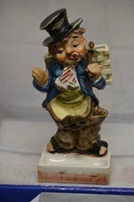 VINTAGE EMMETTE KELLY HOBO CLOWN CERAMIC ASHTRAY CIGARETTE MATCH HOLDER 10" TALL